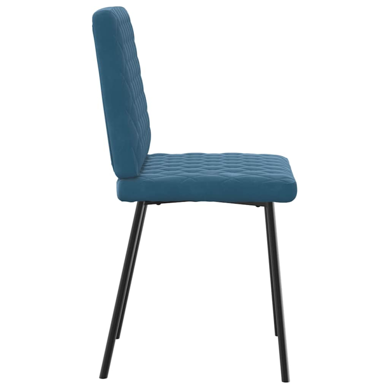 Esszimmerstühle 2 Stk. Blau Samt