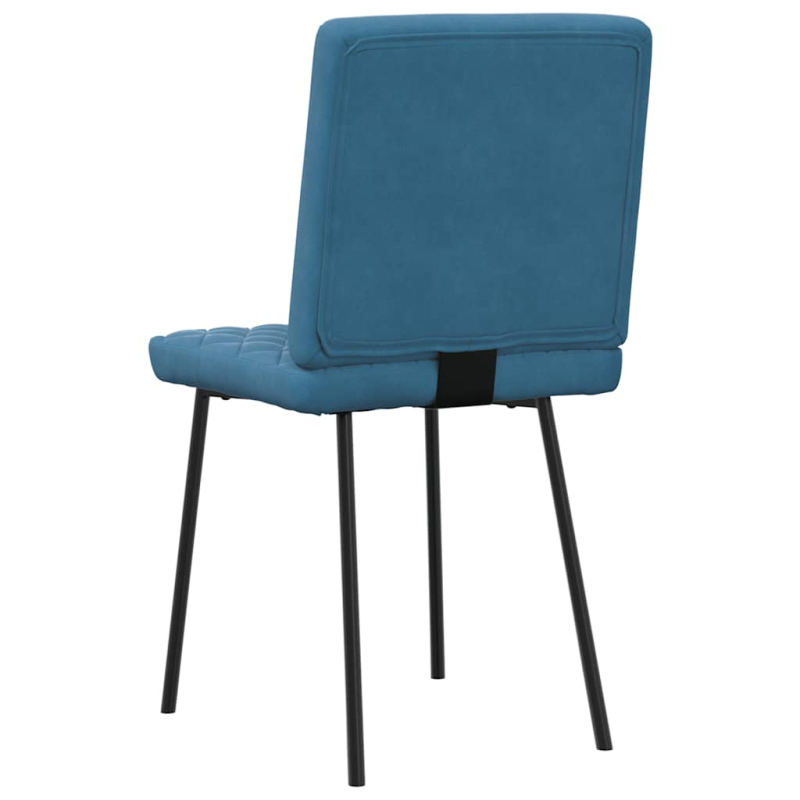 Esszimmerstühle 2 Stk. Blau Samt