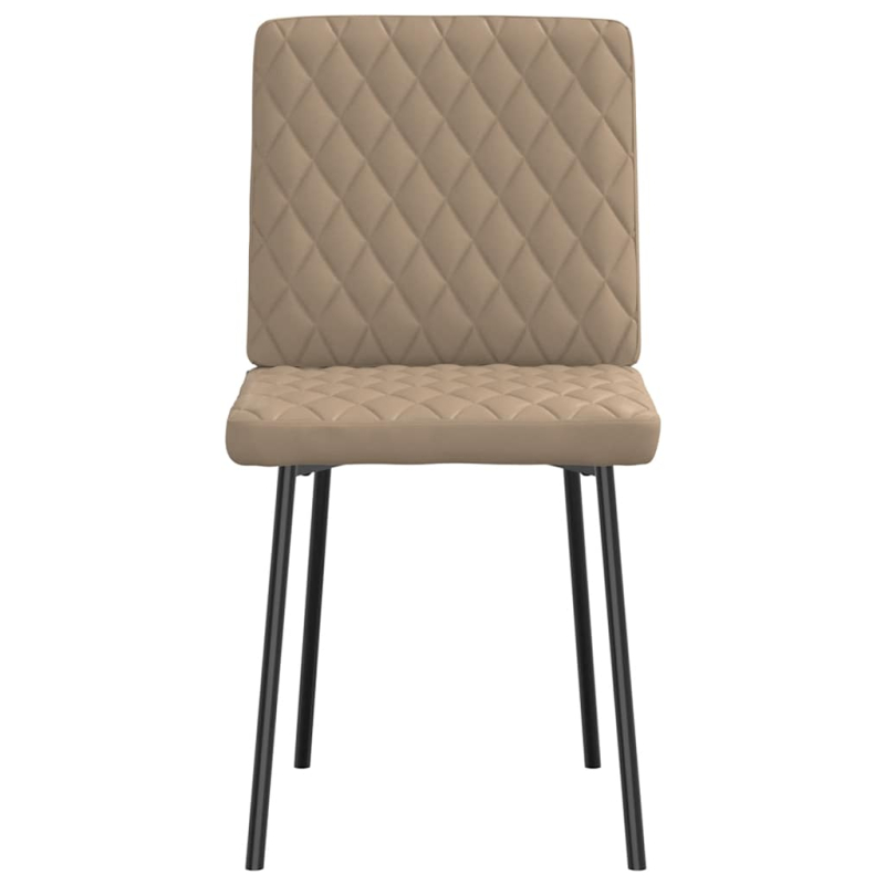 Esszimmerstühle 2 Stk. Cappuccino-Braun Kunstleder