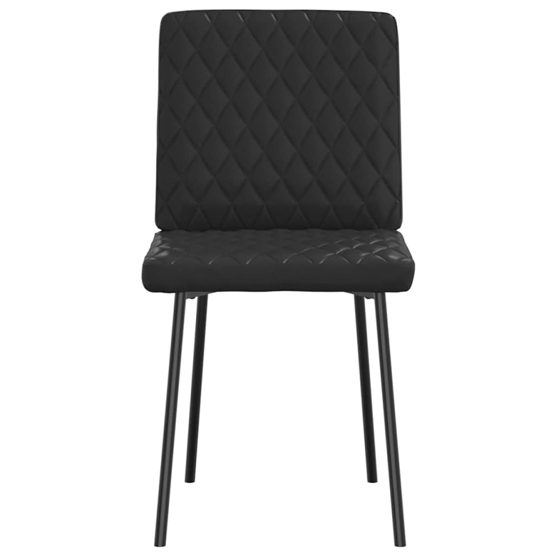 Esszimmerstühle 2 Stk. Schwarz Kunstleder