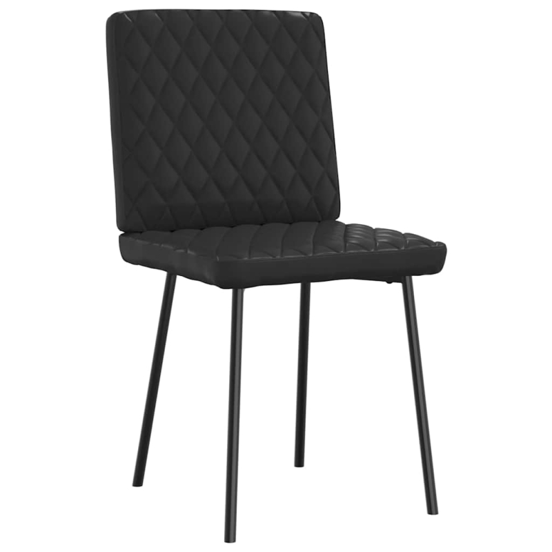 Esszimmerstühle 2 Stk. Schwarz Kunstleder