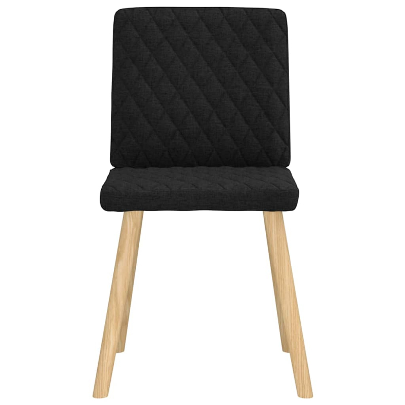 Esszimmerstühle 2 Stk. Schwarz Stoff
