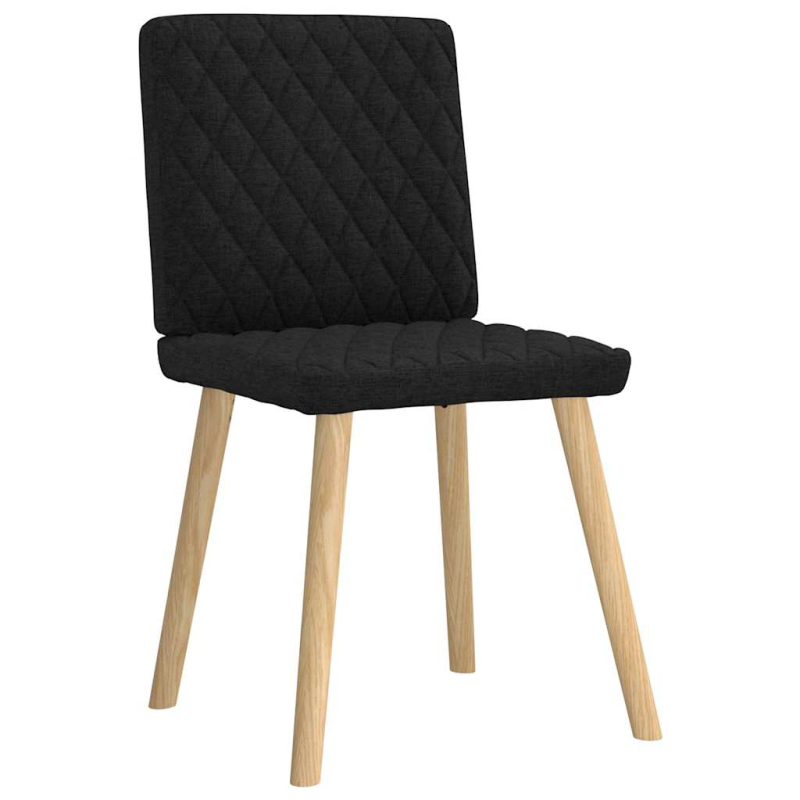 Esszimmerstühle 2 Stk. Schwarz Stoff