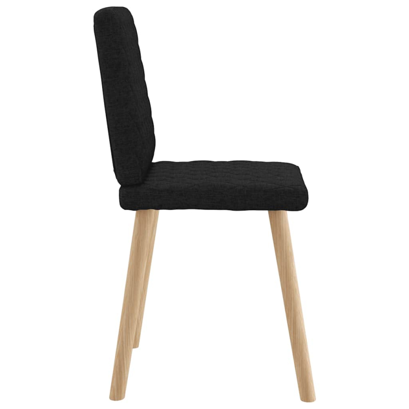 Esszimmerstühle 2 Stk. Schwarz Stoff
