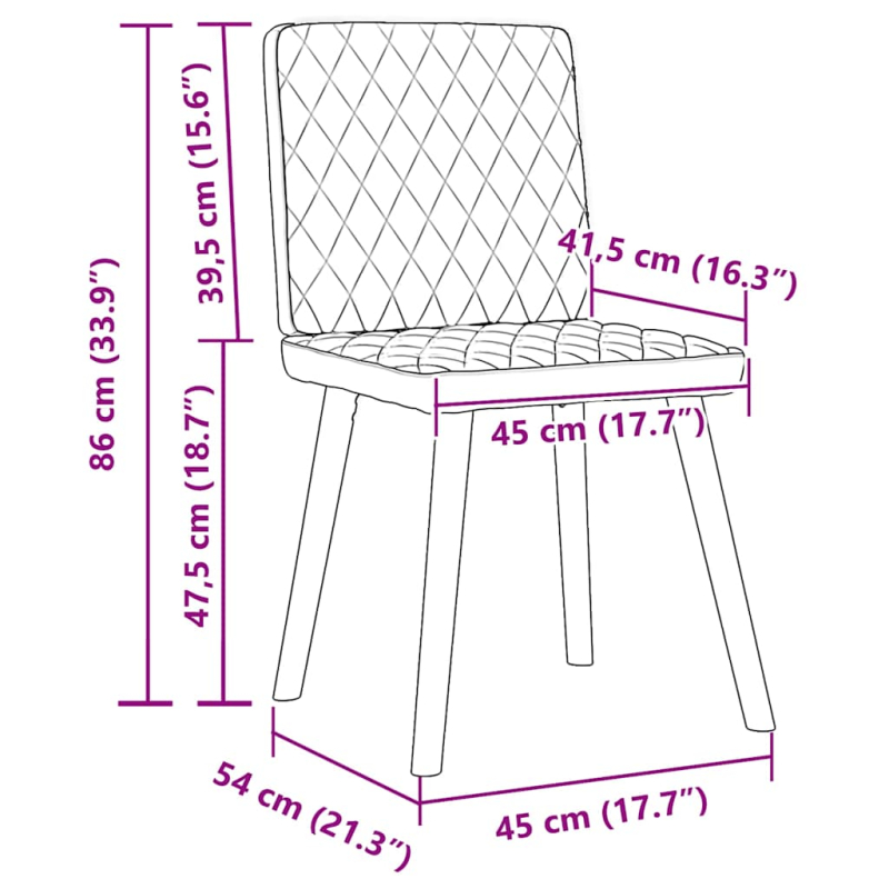 Esszimmerstühle 2 Stk. Schwarz Stoff