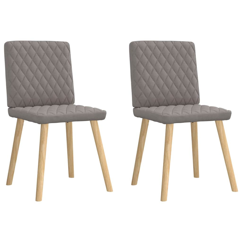 Esszimmerstühle 2 Stk. Taupe Stoff