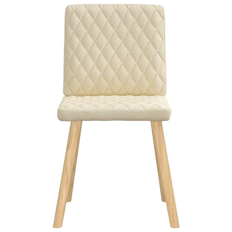 Esszimmerstühle 2 Stk. Creme Stoff