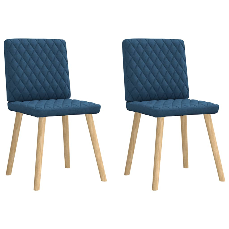 Esszimmerstühle 2 Stk. Blau Stoff