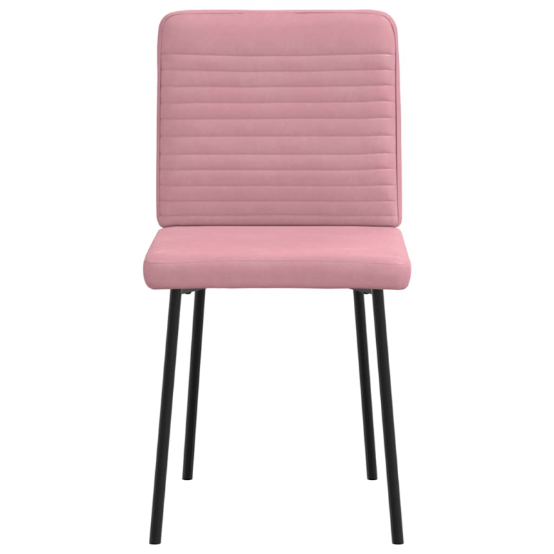 Esszimmerstühle 2 Stk. Rosa Samt