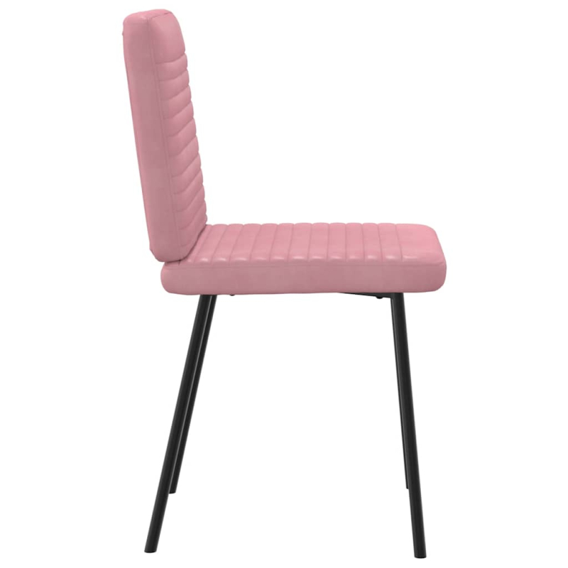 Esszimmerstühle 2 Stk. Rosa Samt