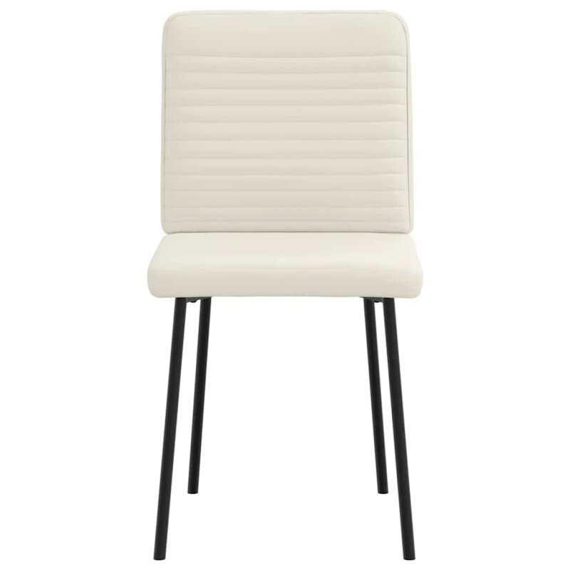 Esszimmerstühle 2 Stk. Creme Samt