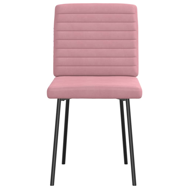 Esszimmerstühle 2 Stk. Rosa Samt