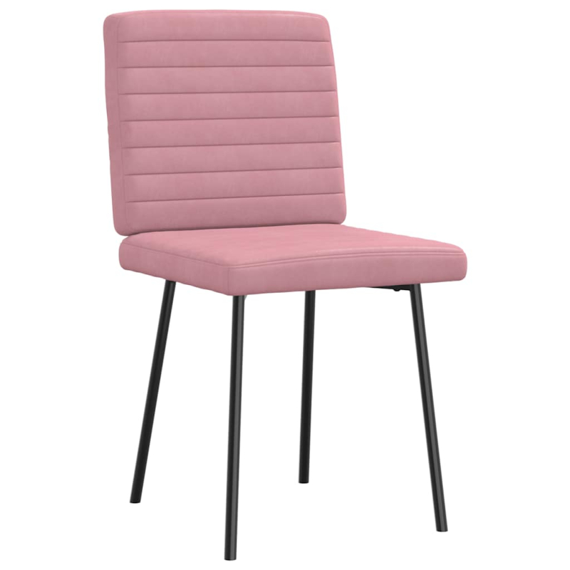 Esszimmerstühle 2 Stk. Rosa Samt