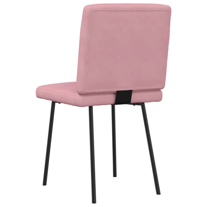 Esszimmerstühle 2 Stk. Rosa Samt