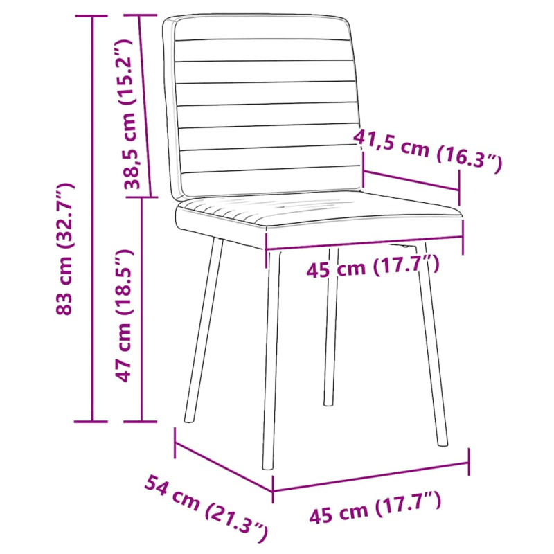 Esszimmerstühle 2 Stk. Creme Samt