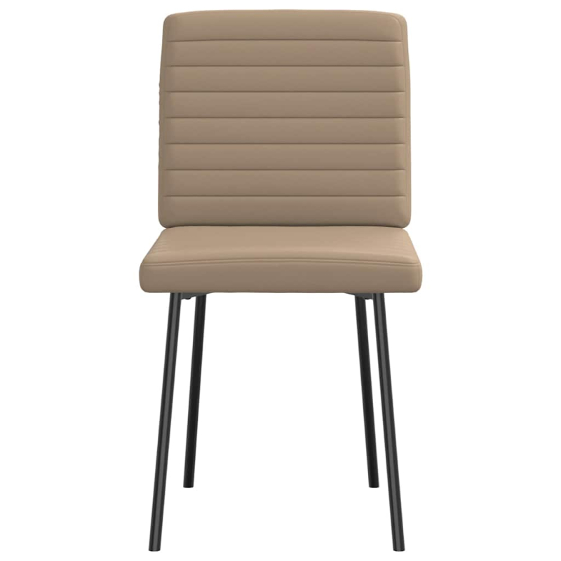 Esszimmerstühle 2 Stk. Cappuccino-Braun Kunstleder