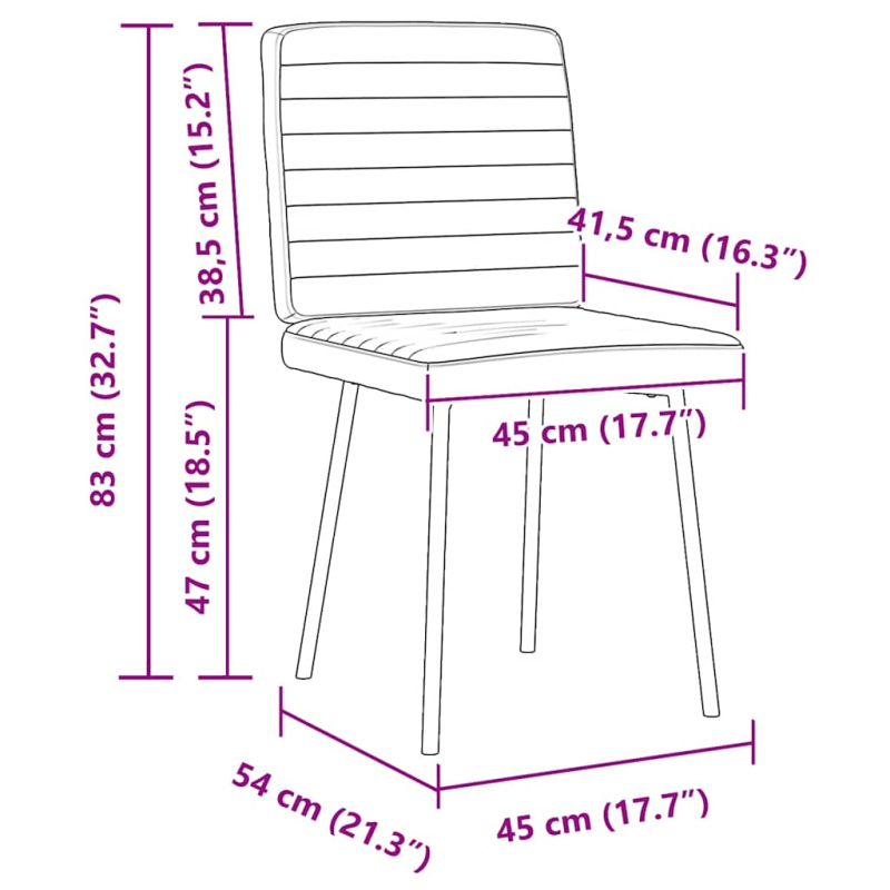 Esszimmerstühle 2 Stk. Cappuccino-Braun Kunstleder