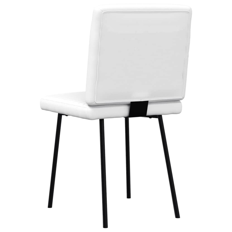 Esszimmerstühle 2 Stk. Weiß Kunstleder