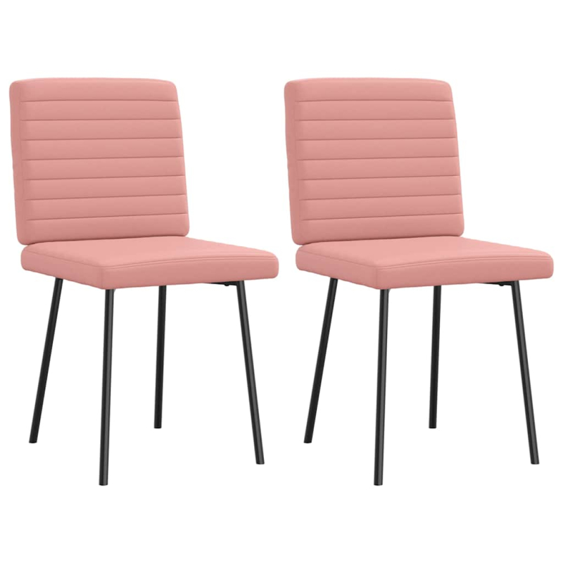 Esszimmerstühle 2 Stk. Rosa Kunstleder