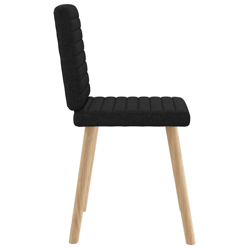 Esszimmerstühle 2 Stk. Schwarz Stoff