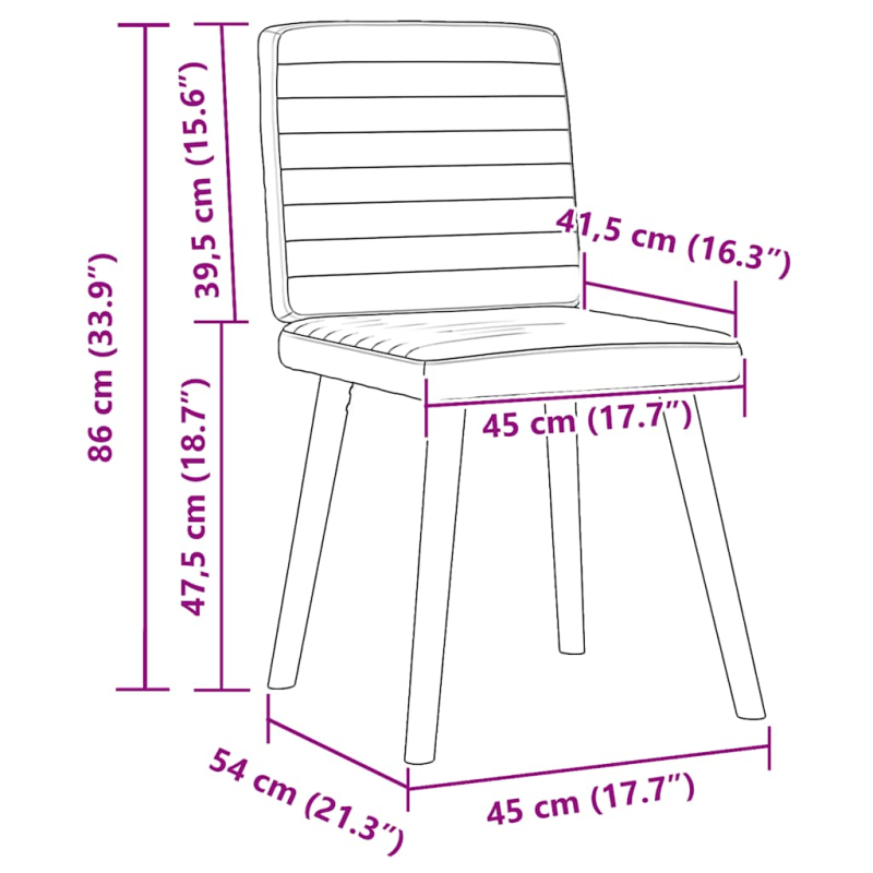 Esszimmerstühle 2 Stk. Dunkelbraun Stoff