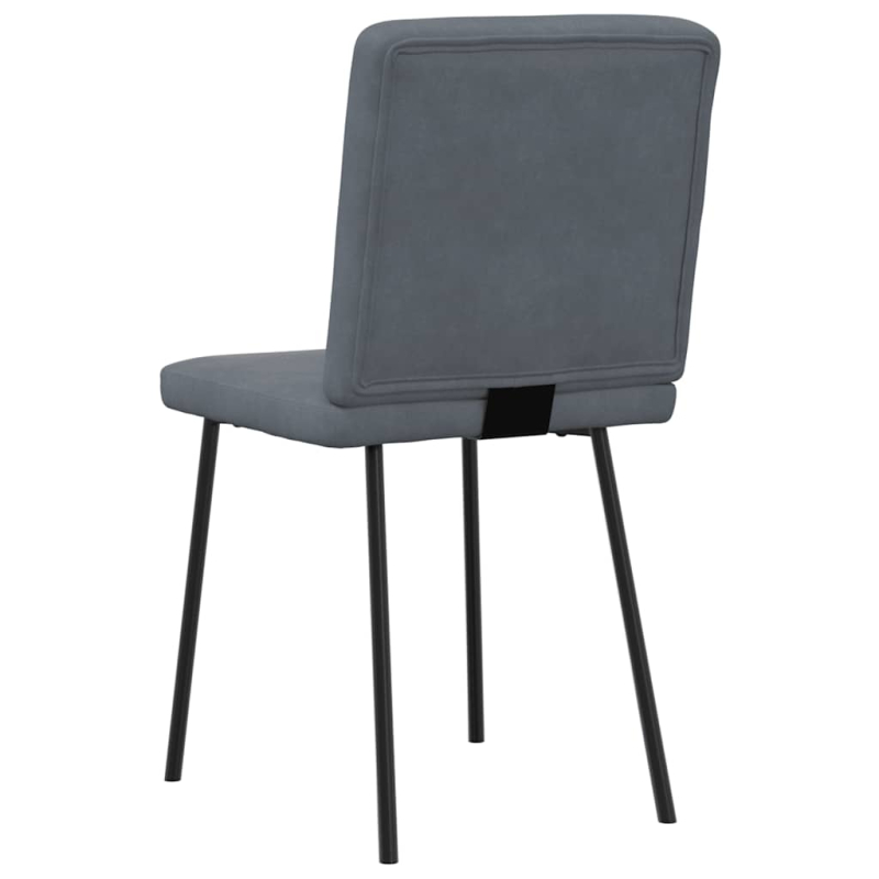 Esszimmerstühle 2 Stk. Dunkelgrau Samt