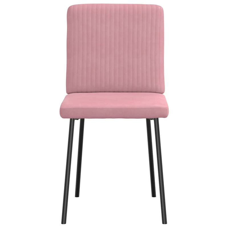 Esszimmerstühle 2 Stk. Rosa Samt
