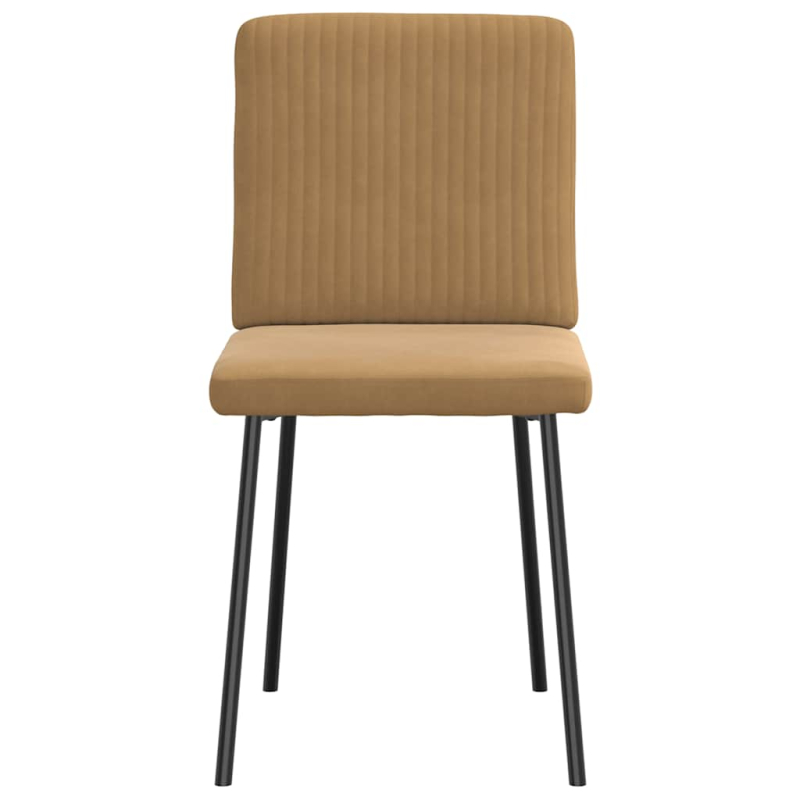 Esszimmerstühle 2 Stk. Braun Samt