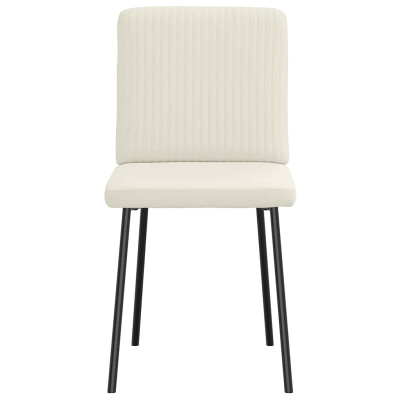 Esszimmerstühle 2 Stk. Creme Samt