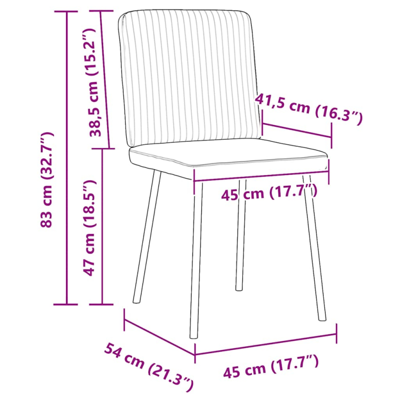 Esszimmerstühle 2 Stk. Creme Samt