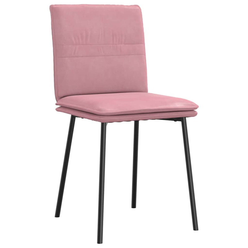 Esszimmerstühle 2 Stk. Rosa Samt