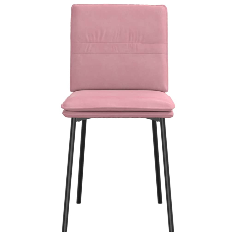 Esszimmerstühle 2 Stk. Rosa Samt