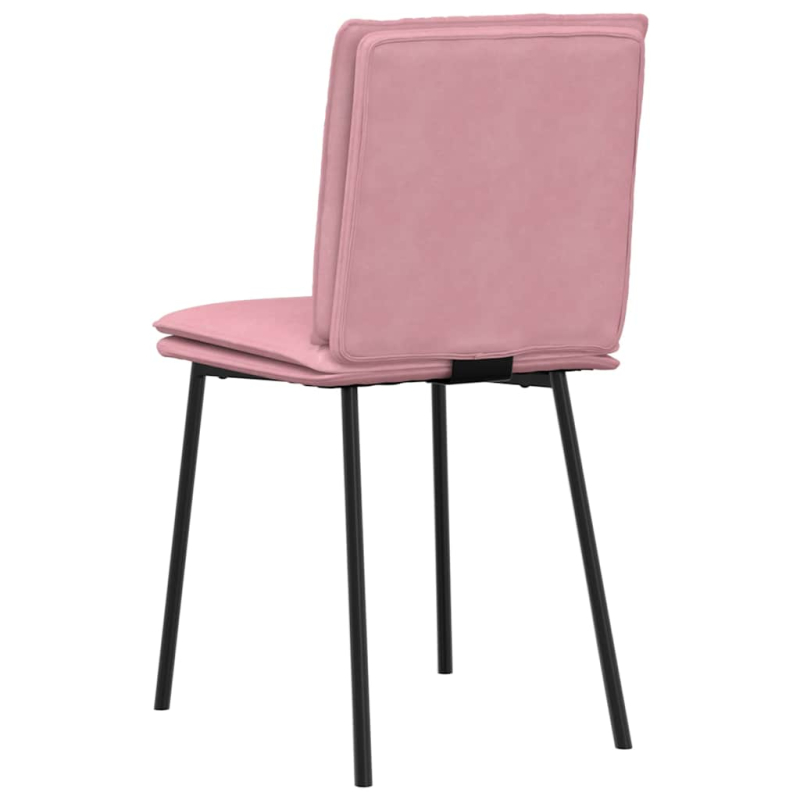 Esszimmerstühle 2 Stk. Rosa Samt