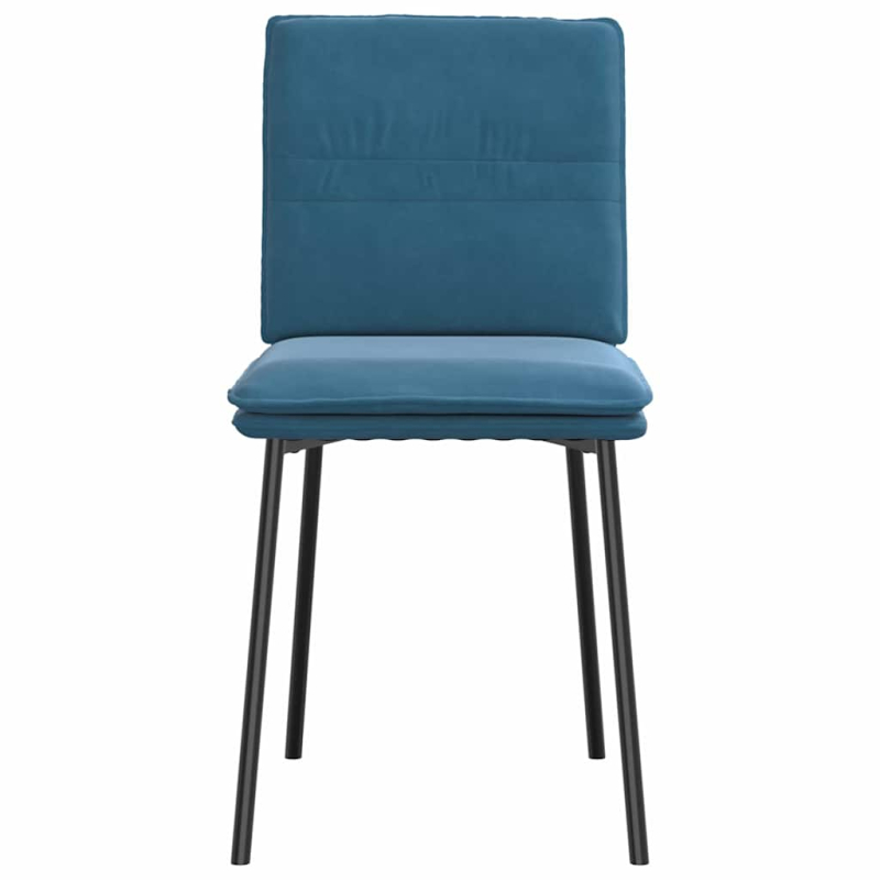 Esszimmerstühle 2 Stk. Blau Samt