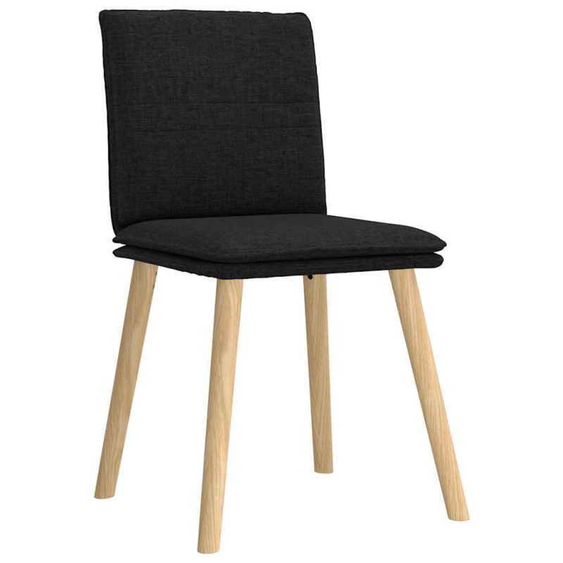 Esszimmerstühle 2 Stk. Schwarz Stoff