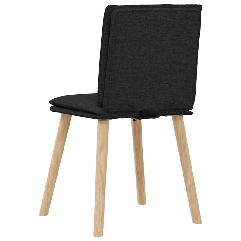 Esszimmerstühle 2 Stk. Schwarz Stoff