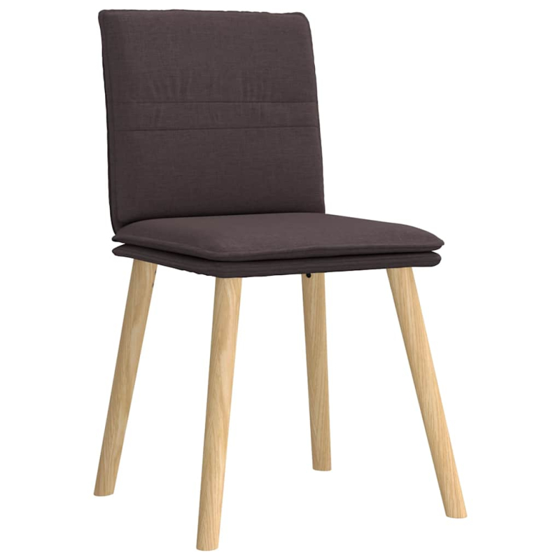Esszimmerstühle 2 Stk. Dunkelbraun Stoff