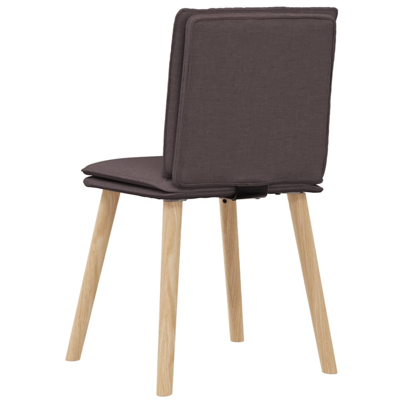 Esszimmerstühle 2 Stk. Dunkelbraun Stoff