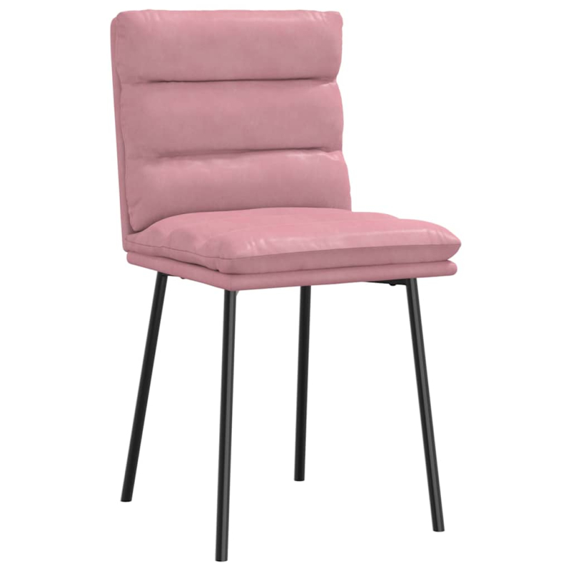 Esszimmerstühle 2 Stk. Rosa Samt