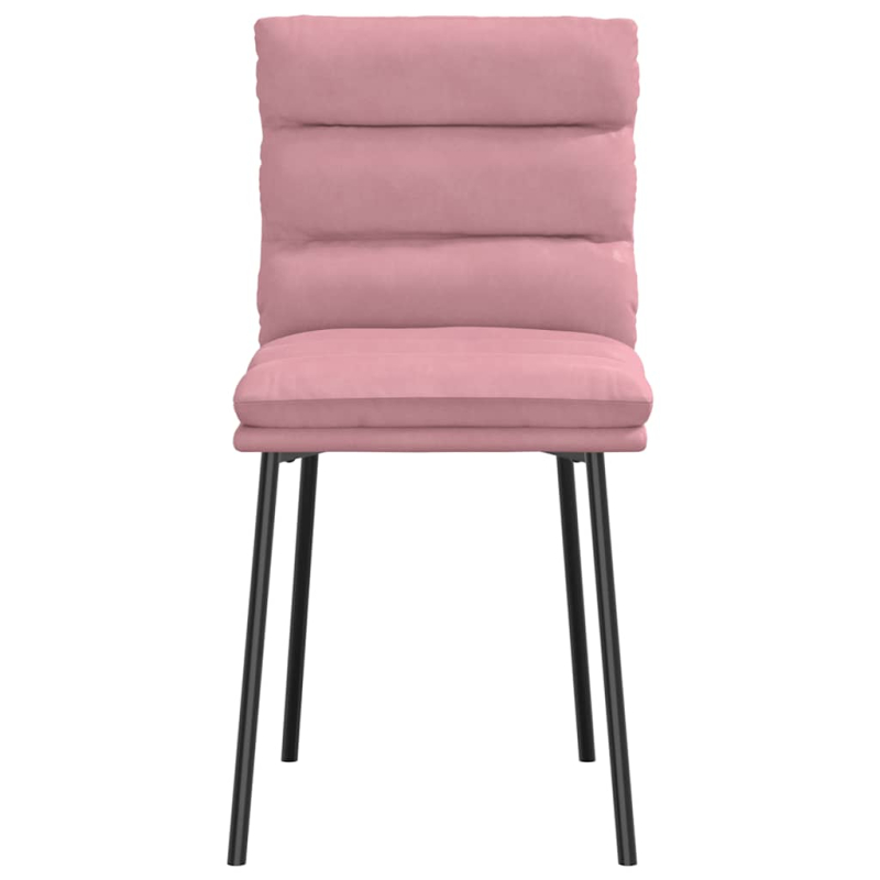 Esszimmerstühle 2 Stk. Rosa Samt