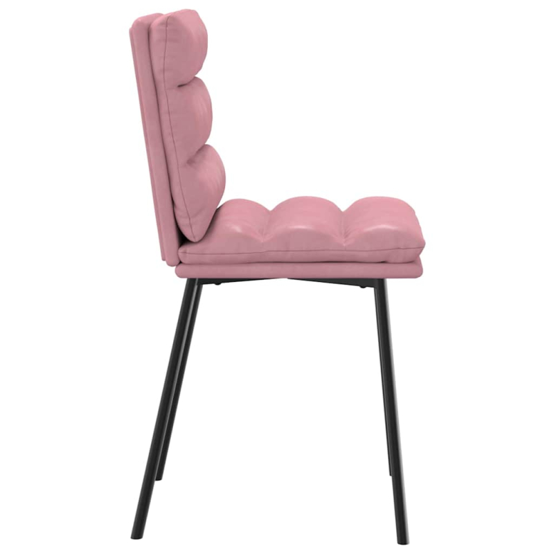 Esszimmerstühle 2 Stk. Rosa Samt