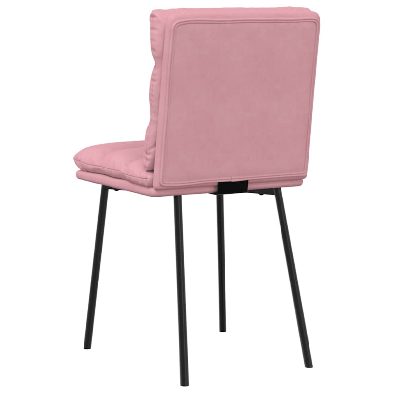 Esszimmerstühle 2 Stk. Rosa Samt