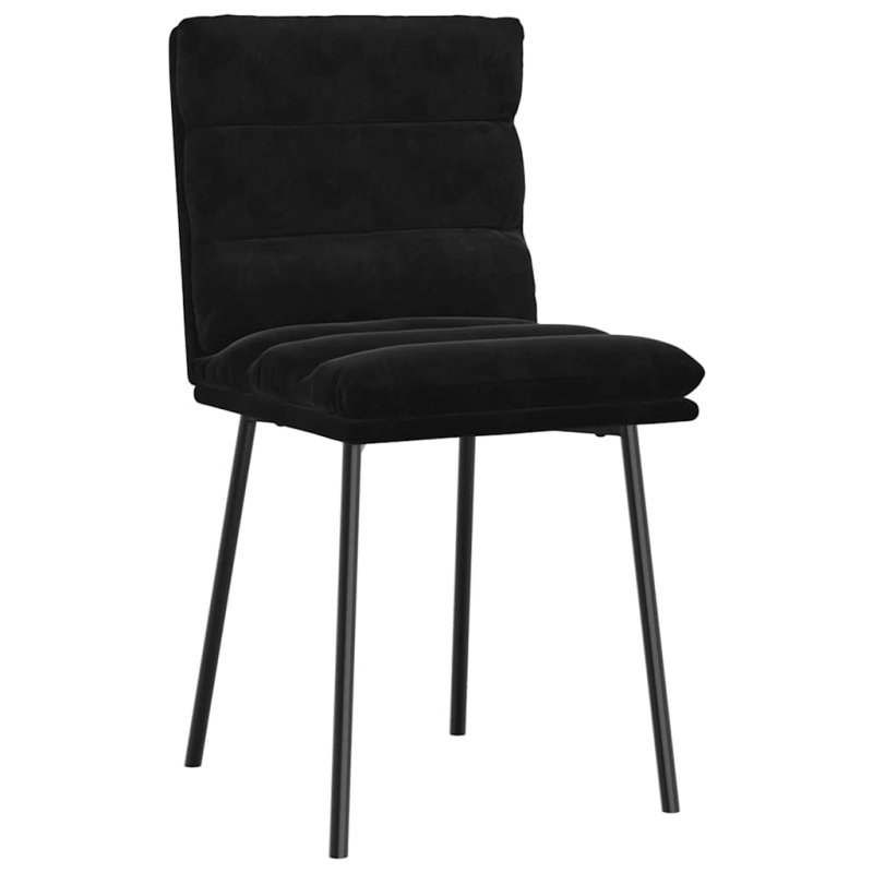 Esszimmerstühle 2 Stk. Schwarz Samt