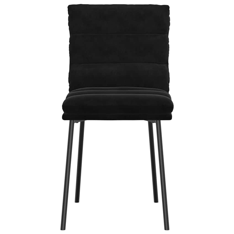 Esszimmerstühle 2 Stk. Schwarz Samt