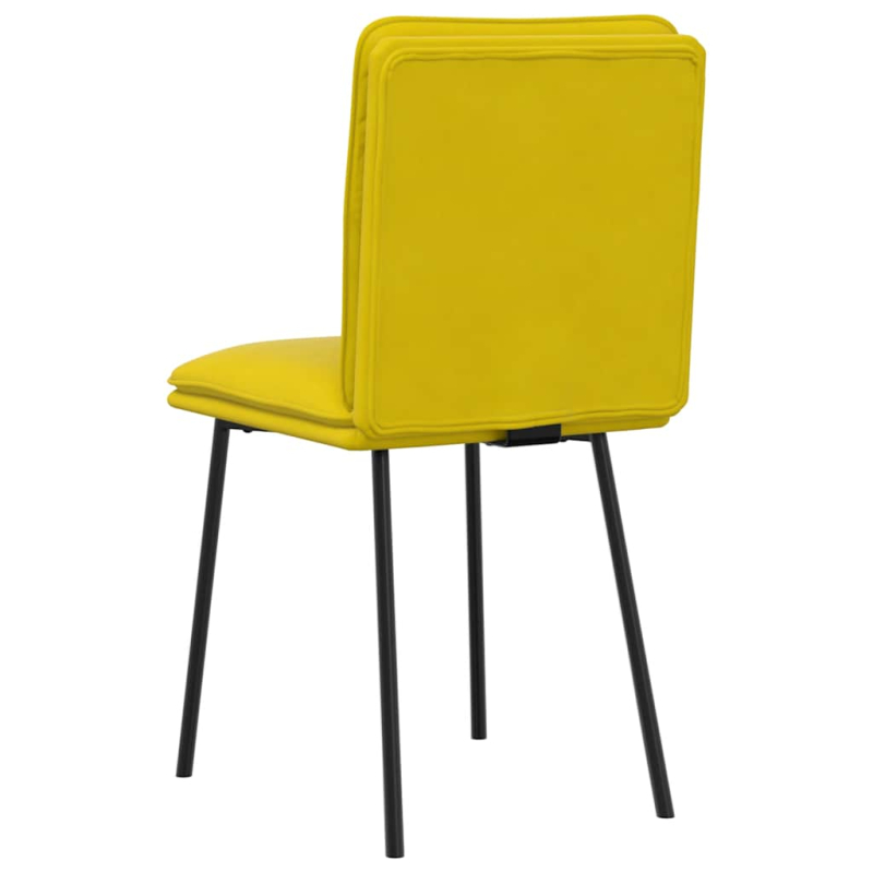 Esszimmerstühle 2 Stk. Gelb Samt