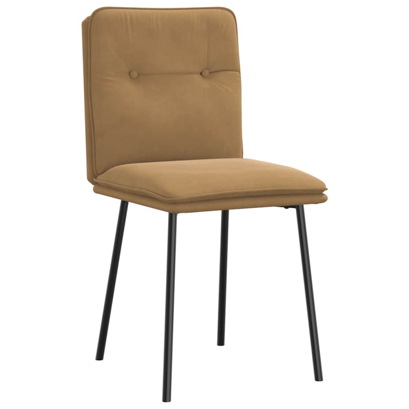 Esszimmerstühle 2 Stk. Braun Samt