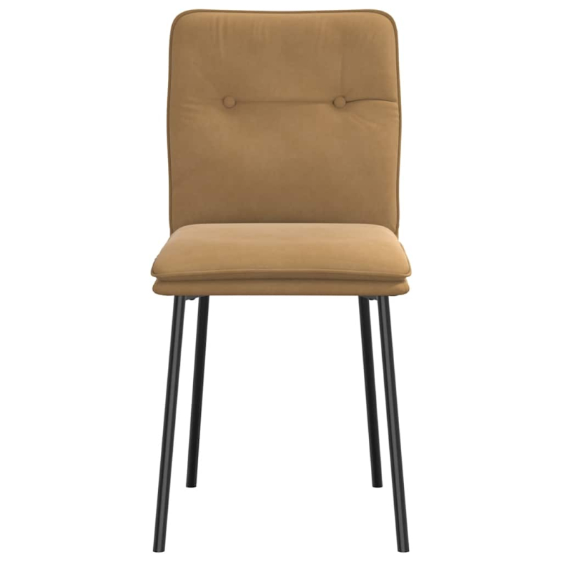 Esszimmerstühle 2 Stk. Braun Samt