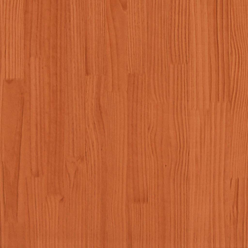 Kopfteil mit Bücherregal L-Form Wachsbraun 180 cm Massivholz