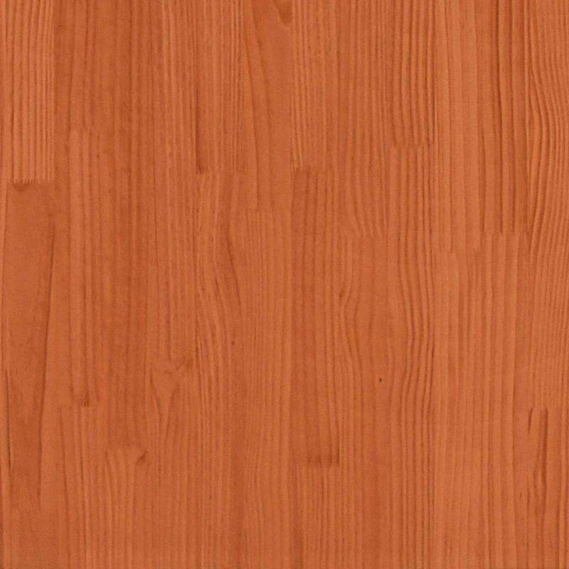 Kopfteil mit Bücherregal L-Form Wachsbraun 160 cm Massivholz