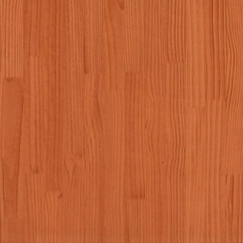 Kopfteil mit Bücherregal L-Form Wachsbraun 75 cm Massivholz